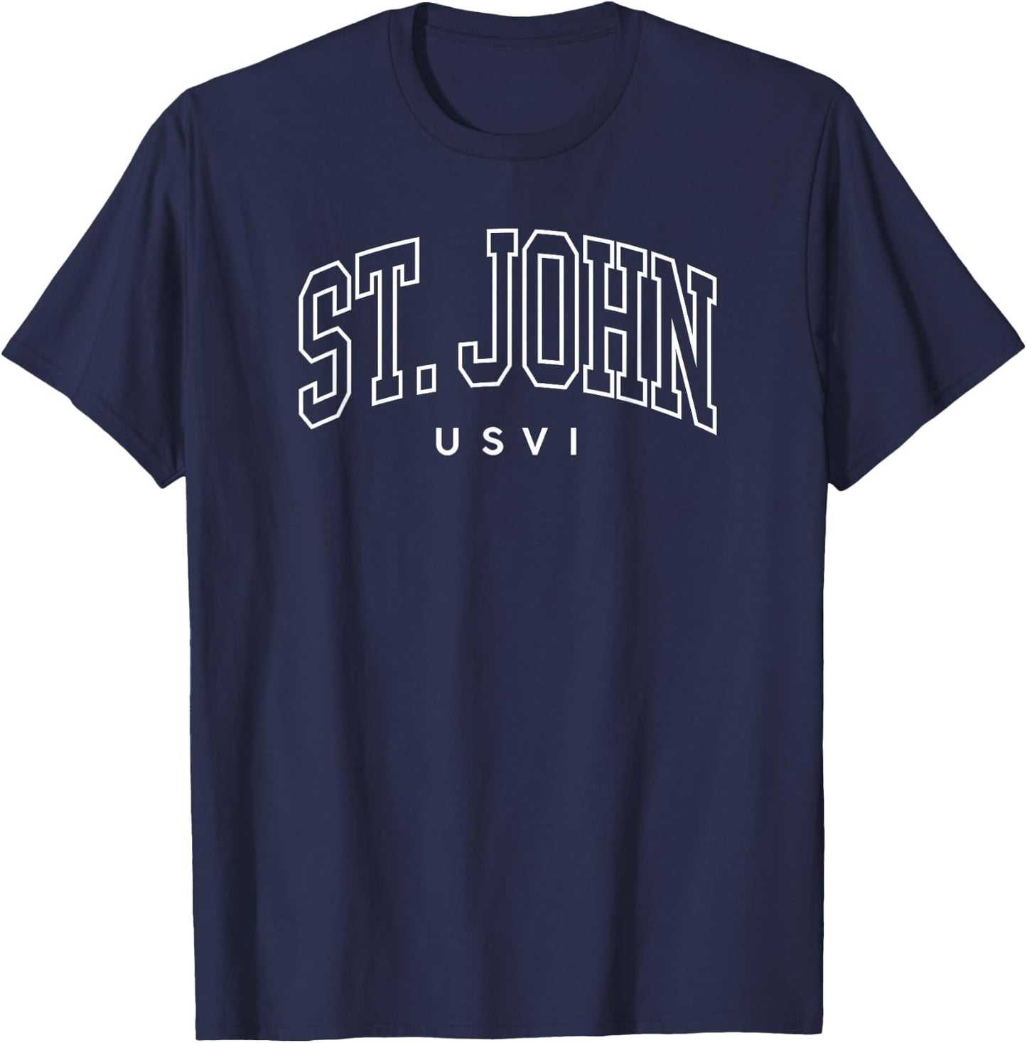 St John USVI Preppy Retro Throwback Souvenir T-Shirt - T-Shirt | Navy