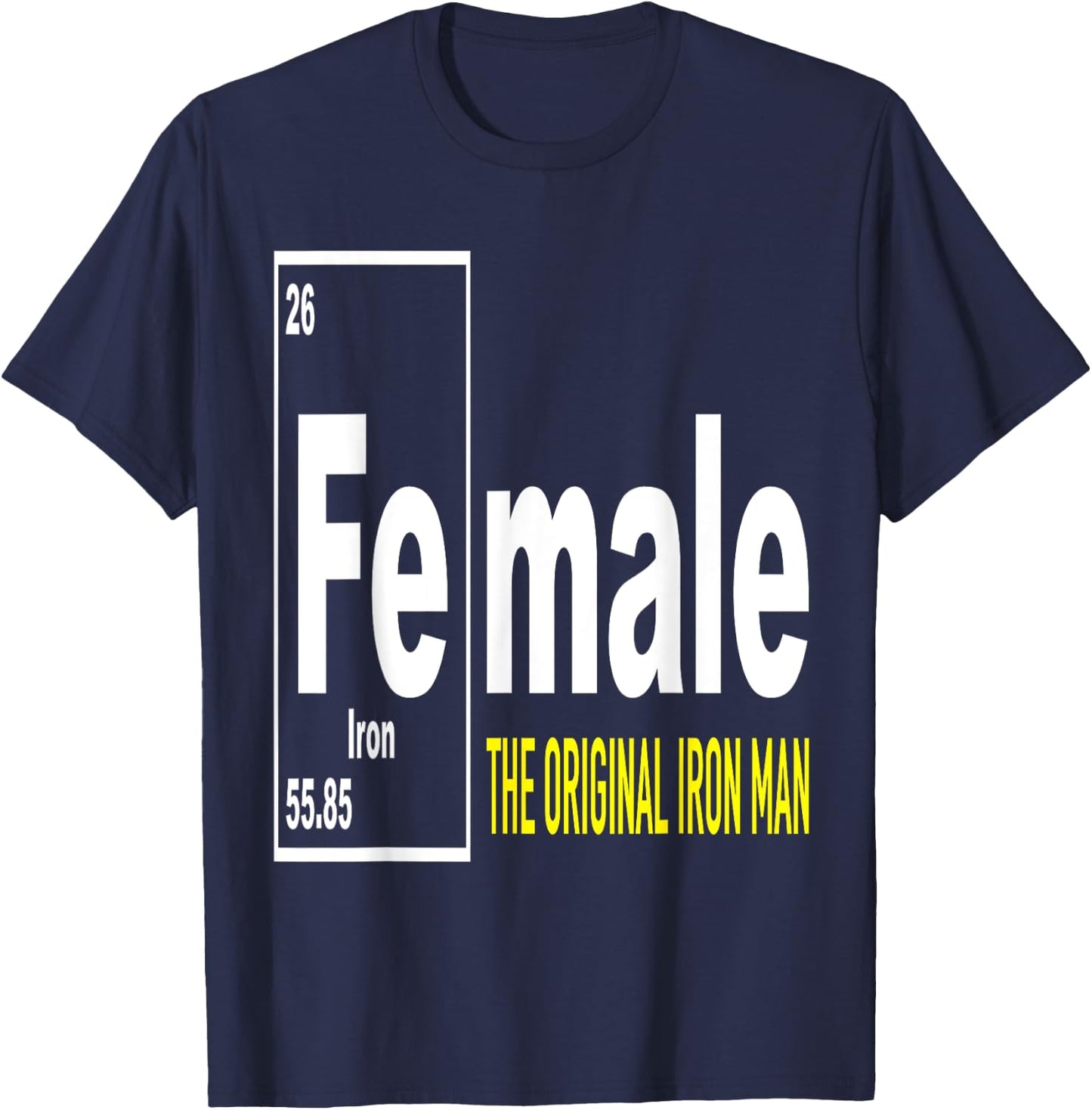 Fe for Iron Shirt, Original Iron Man T-Shirt - T-Shirt | Navy