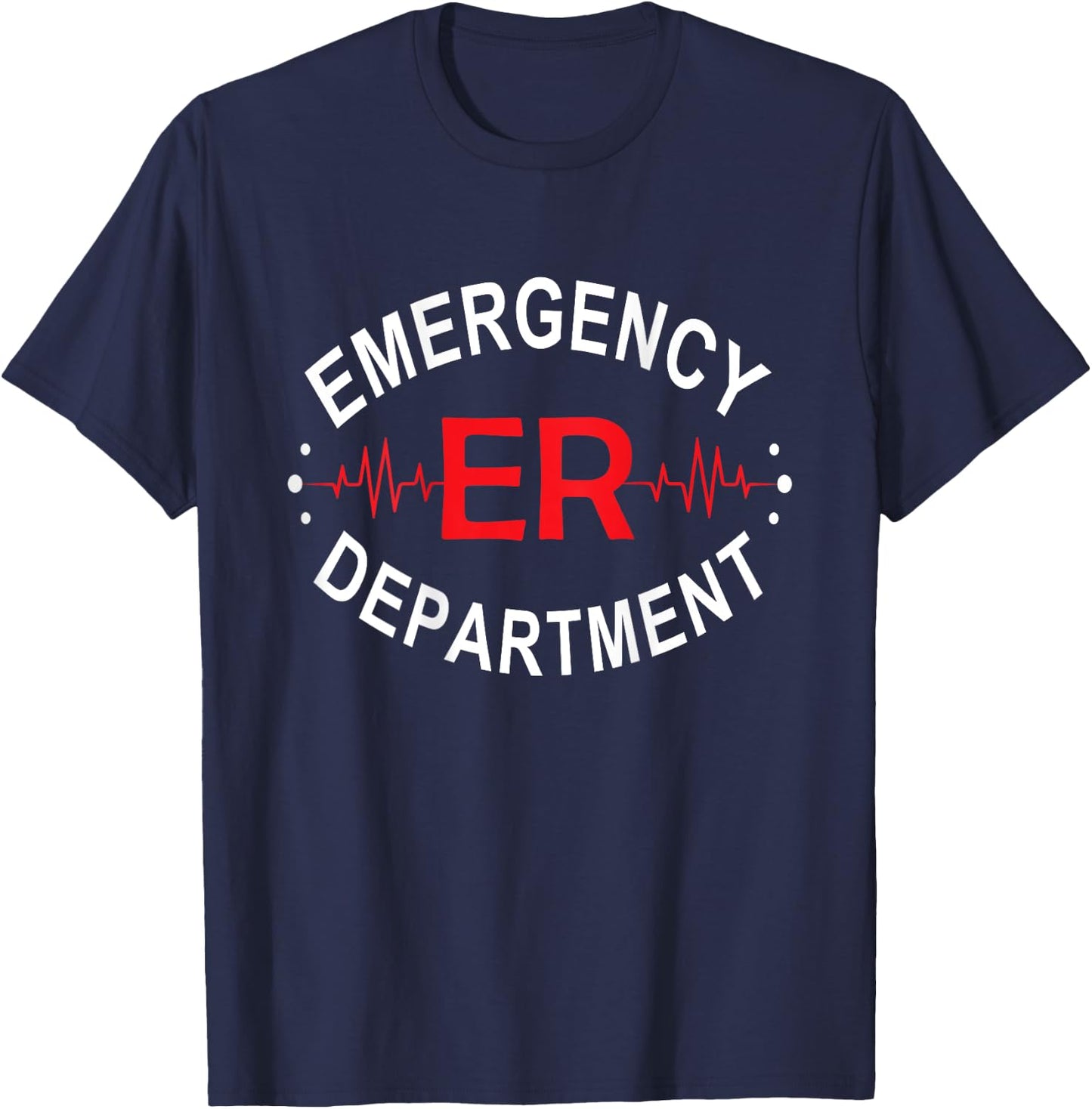 Emergency Department Emergency Room Nurse ER Nurse Back Of T-Shirt - T-Shirt | Navy