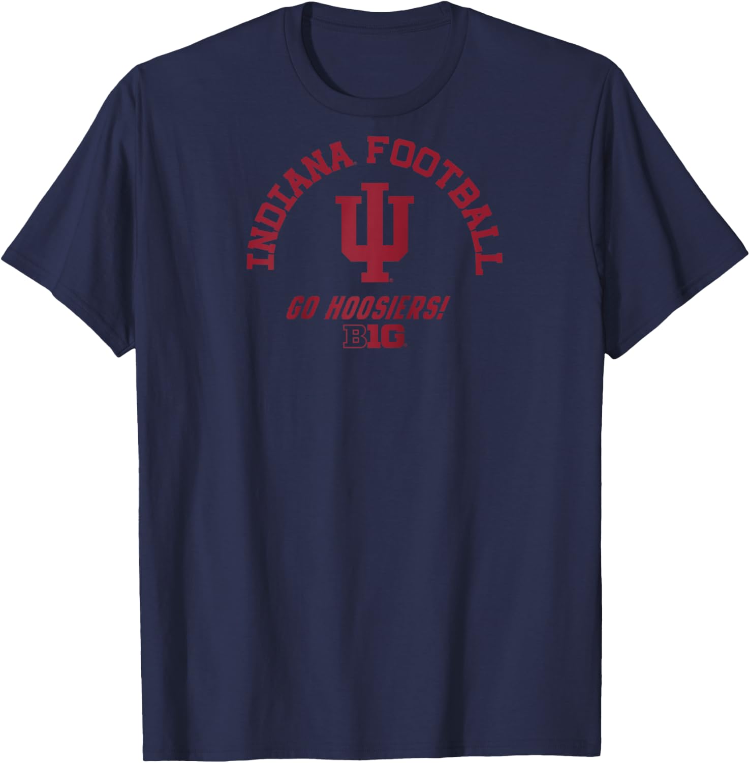 Indiana Hoosiers Big 10 Football Officially Licensed Raglan Baseball T-Shirt - T-Shirt | Navy