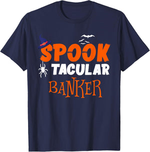Spooktacular Banker Funny Halloween Costume Idea T-Shirt - T-Shirt | Navy