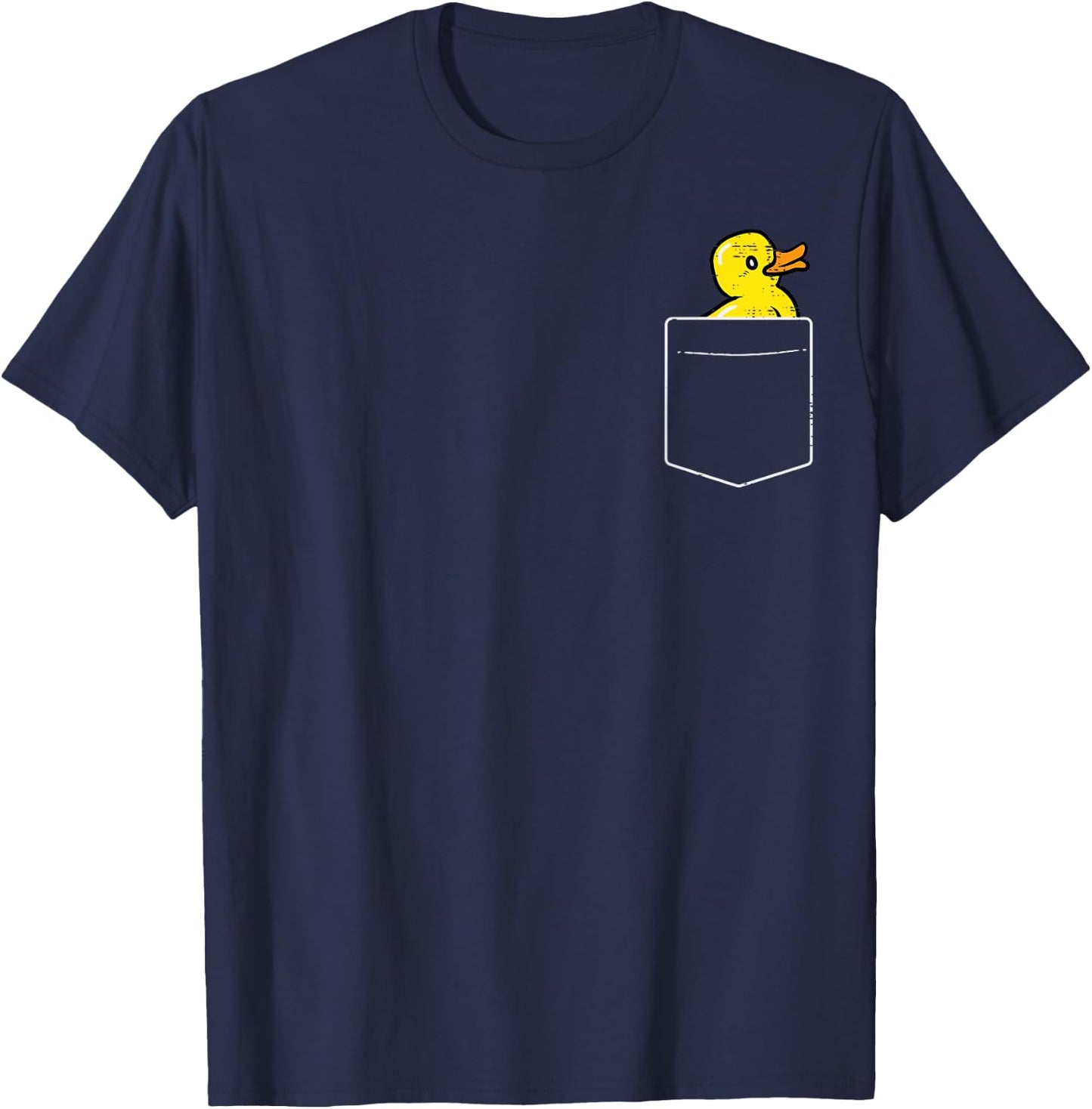 Duck Pocket Cute Rubber Ducky Men Women Boys Girls Kid Youth T-Shirt - T-Shirt | Navy