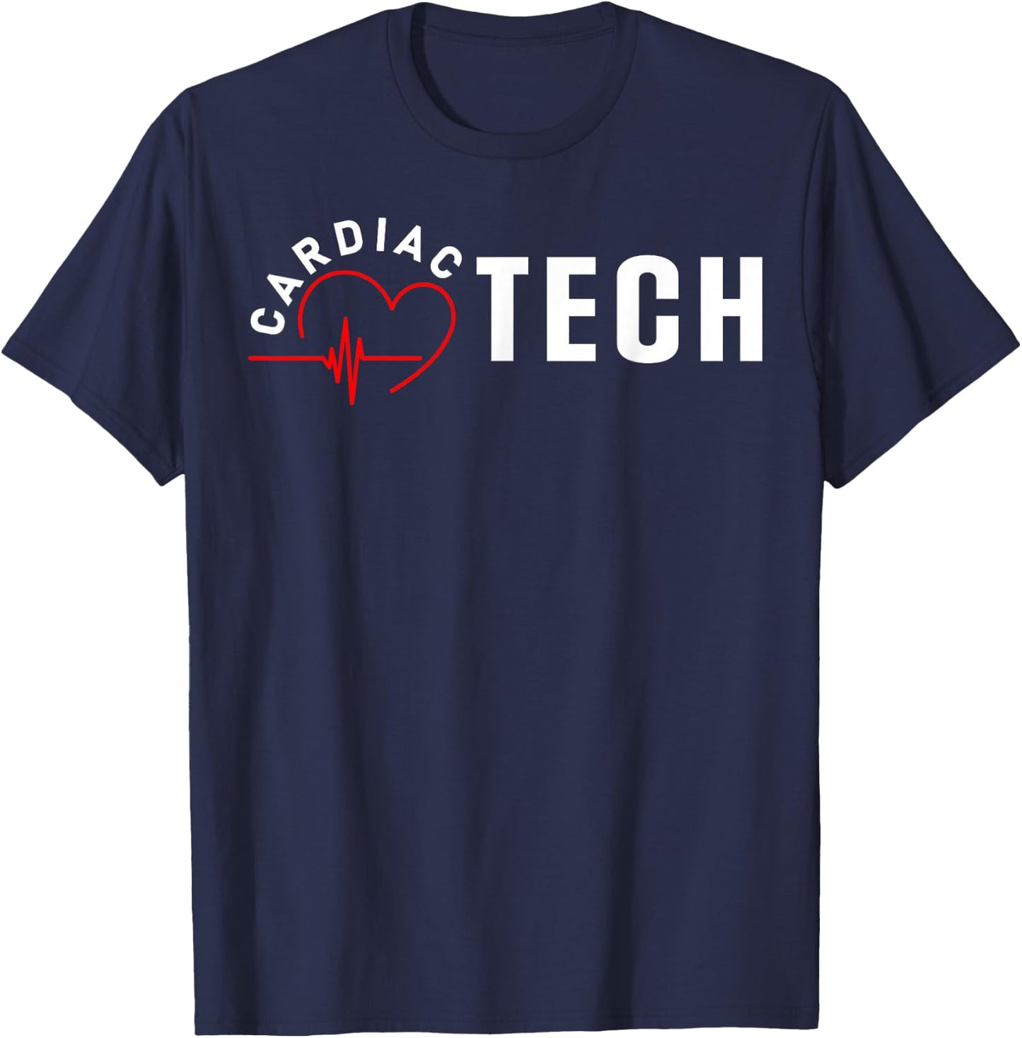 Cardiac Tech Heart T-Shirt - T-Shirt | Navy