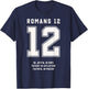 Romans 12:12 Bible Verse Team Sports Jersey Christian T-Shirt - T-Shirt | Navy
