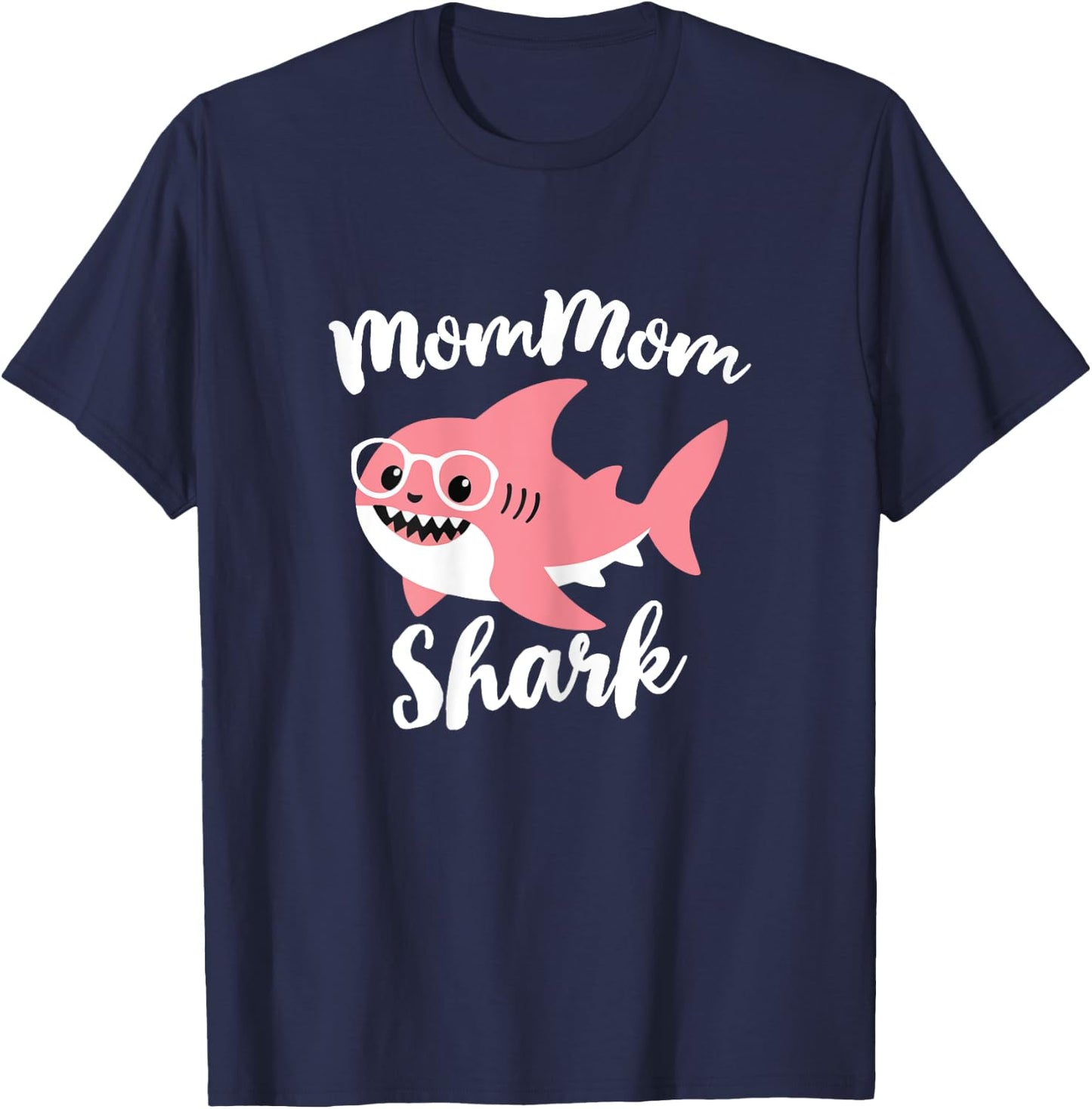 MomMom Shark Mother's Day Grandma Funny Mom-Mom T-Shirt - T-Shirt | Navy