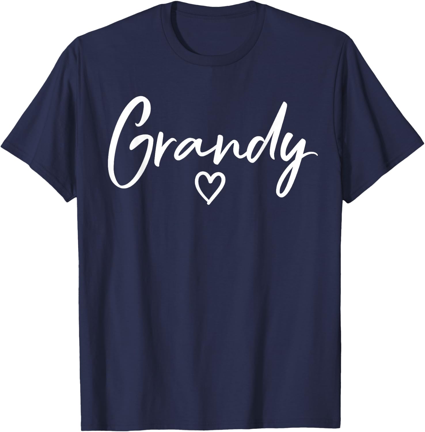 Grandy Gifts Grandma Heart Mother's Day Grandy T-Shirt - T-Shirt | Navy