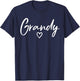 Grandy Gifts Grandma Heart Mother's Day Grandy T-Shirt - T-Shirt | Navy