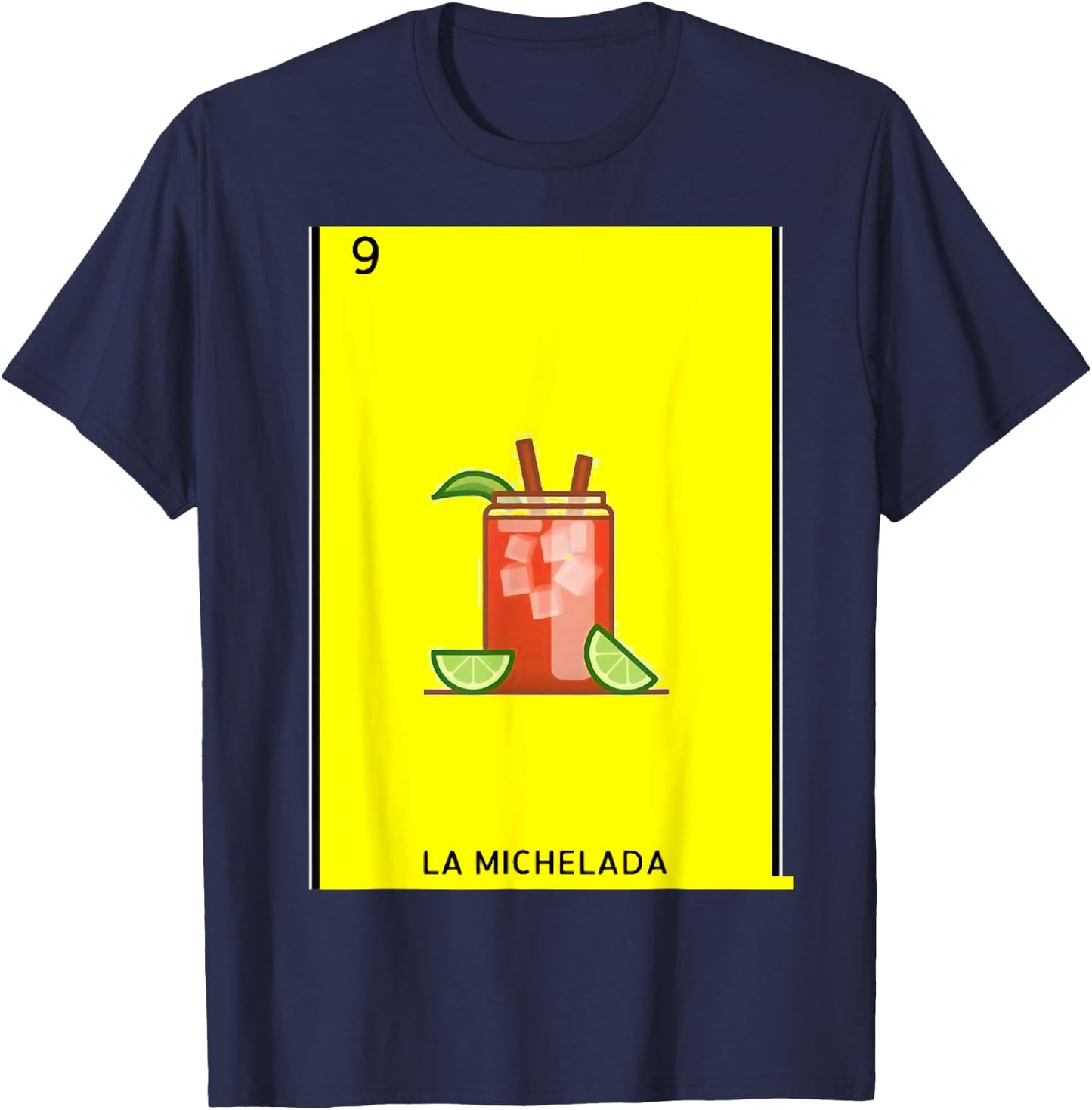 La Michelada Card Mexican Lottery Card T-Shirt - T-Shirt | Navy