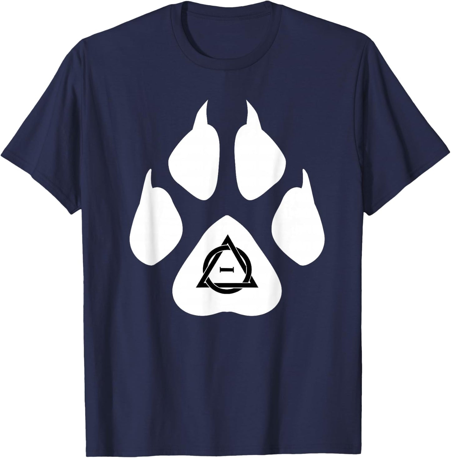Therian Fox Paws Symbol Sign quadrobics otherkin T-Shirt - T-Shirt | Navy