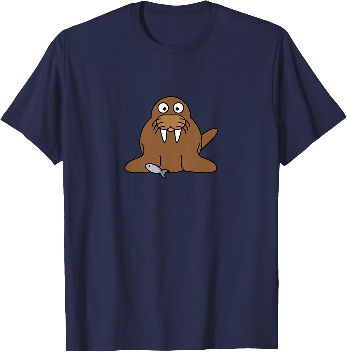 Cute Walrus Shirt Kids 3-12 T-Shirt - T-Shirt | Navy