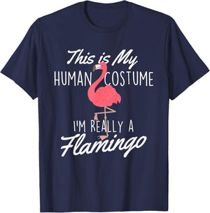 This Is My Human Costume - Flamingo Lover Zoo Animal T-Shirt - T-Shirt | Navy