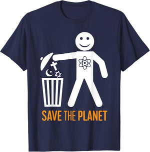 Atheism Anti-Religion Agnostic Freethinker Atheist T-Shirt - T-Shirt | Navy
