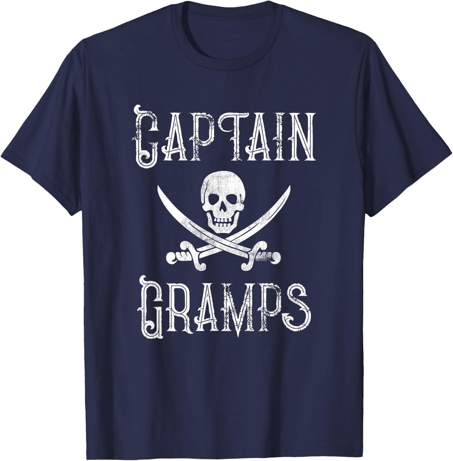 Boat Captain Gramps Grandpa Gift T-Shirt - T-Shirt | Navy
