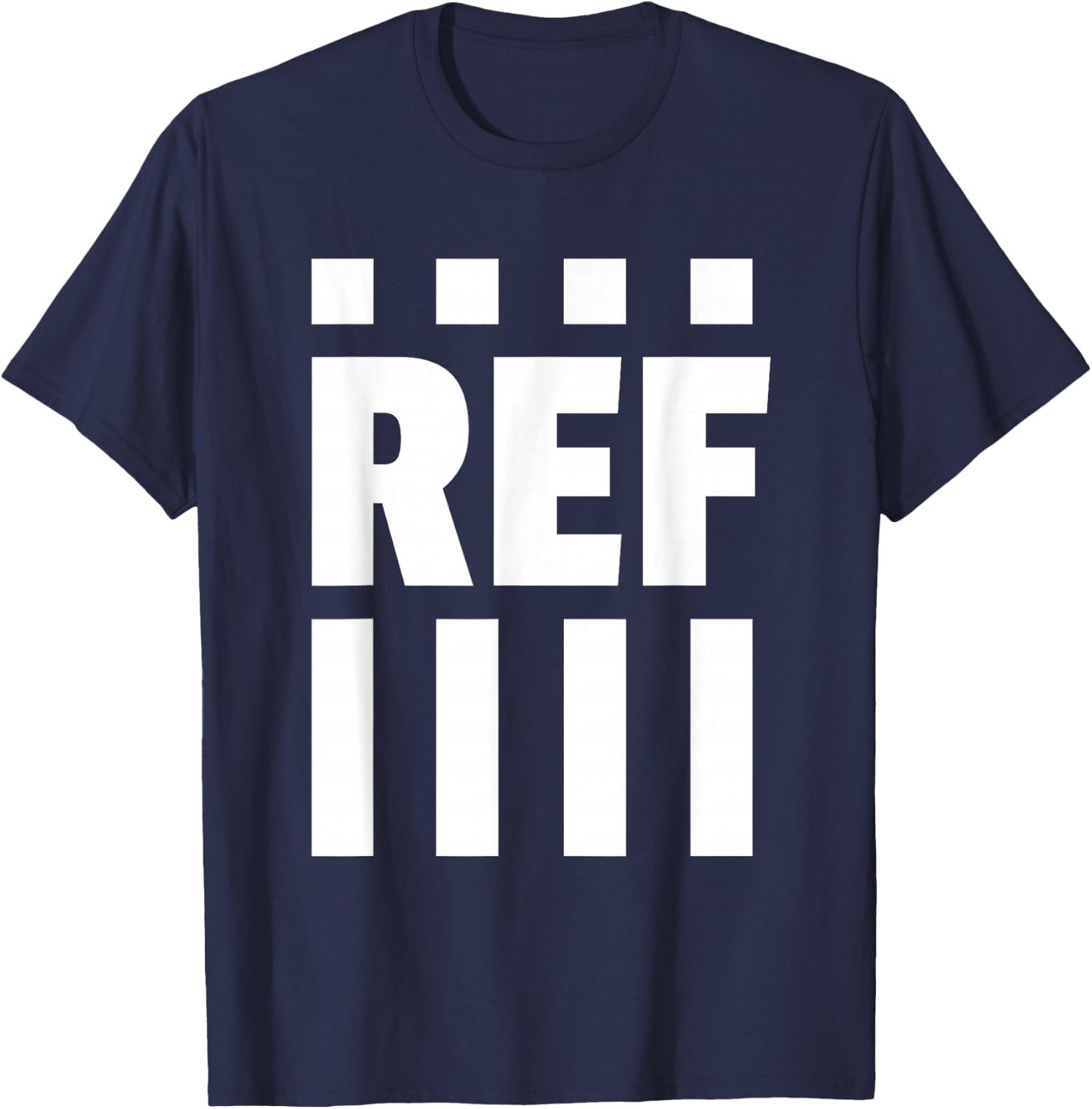REF White Striped, Referee Official T-Shirt - T-Shirt | Navy