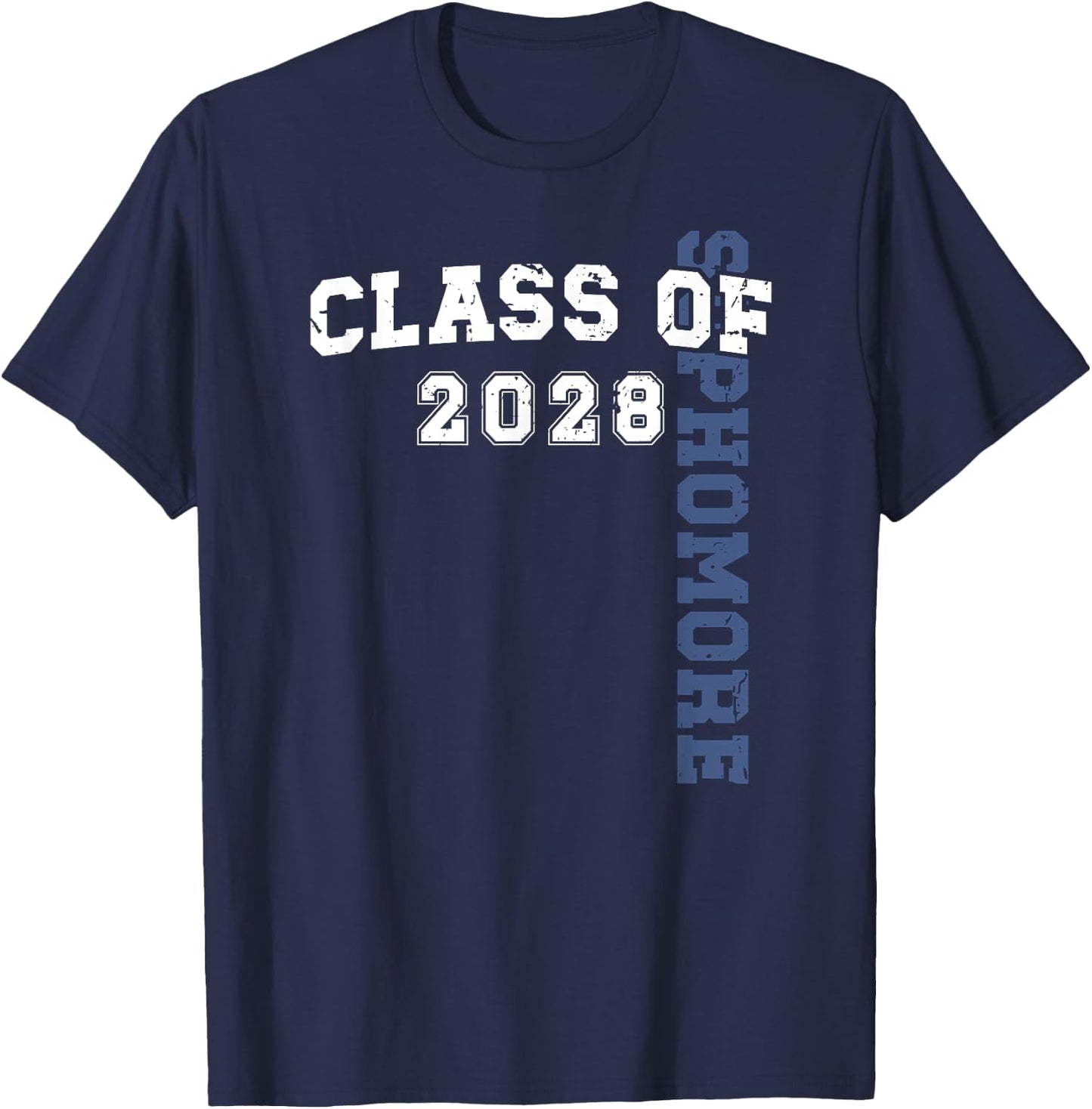 Sophomore Class Of 2028 Sophomore 2028 Back to School T-Shirt - T-Shirt | Navy