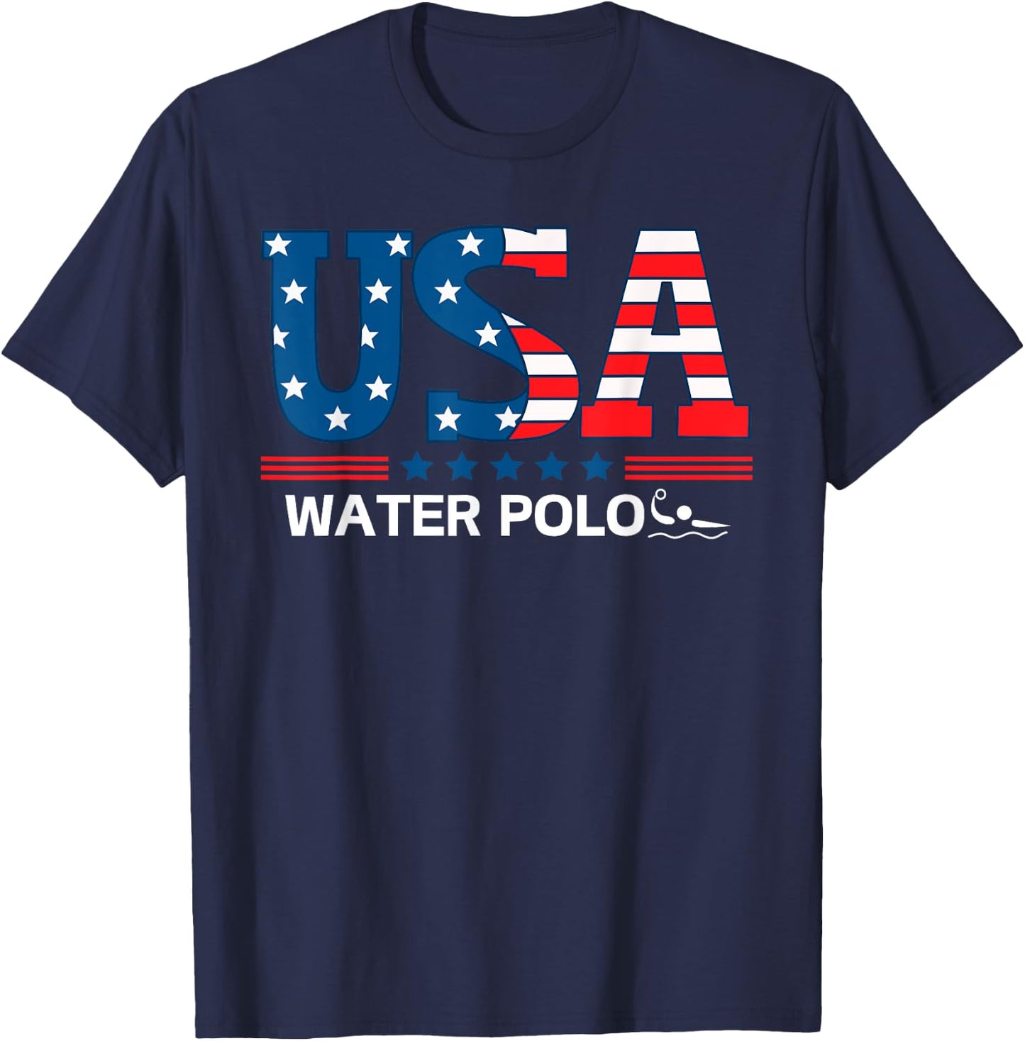 Water Polo United States Flag USA Team Sport Water Polo T-Shirt - T-Shirt | Navy