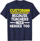 Best Custodian Design Women Janitor School Custodian T-Shirt - T-Shirt | Navy