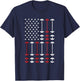 American Flag Gym 4th Of July Fitness Athlete Trainer T-Shirt - T-Shirt | Navy