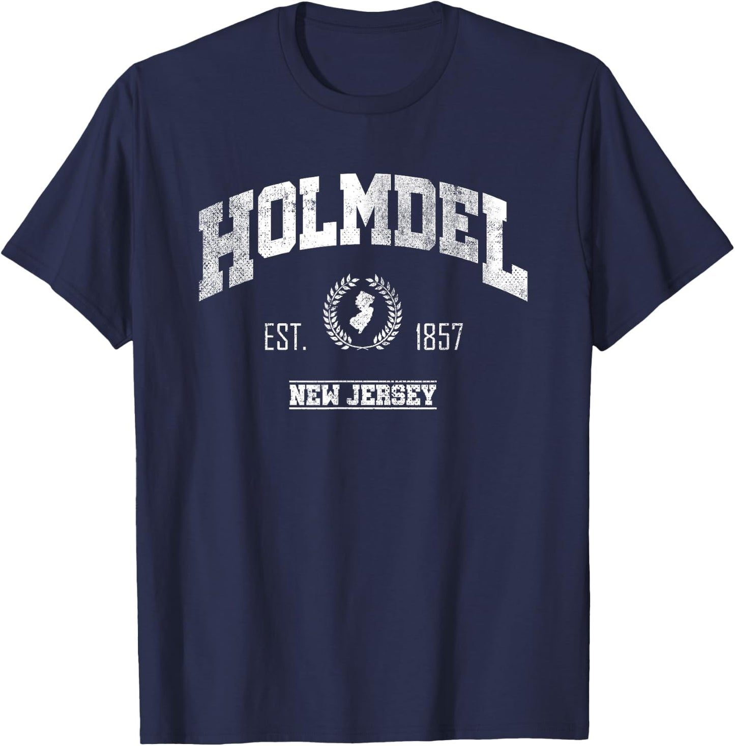 Holmdel NJ | New Jersey | Vintage Throwback T-Shirt - T-Shirt | Navy