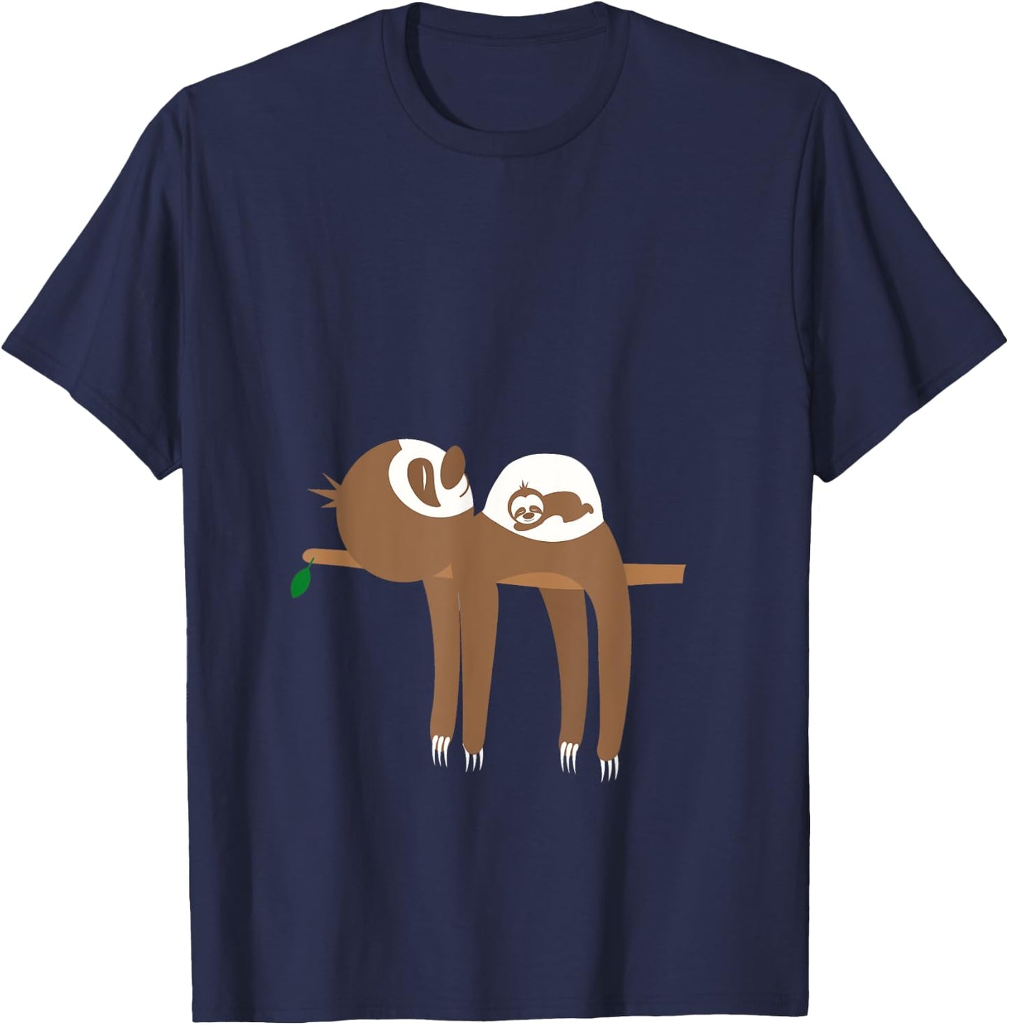 Funny Sloth Pregnancy Announcement T-Shirt - T-Shirt | Navy