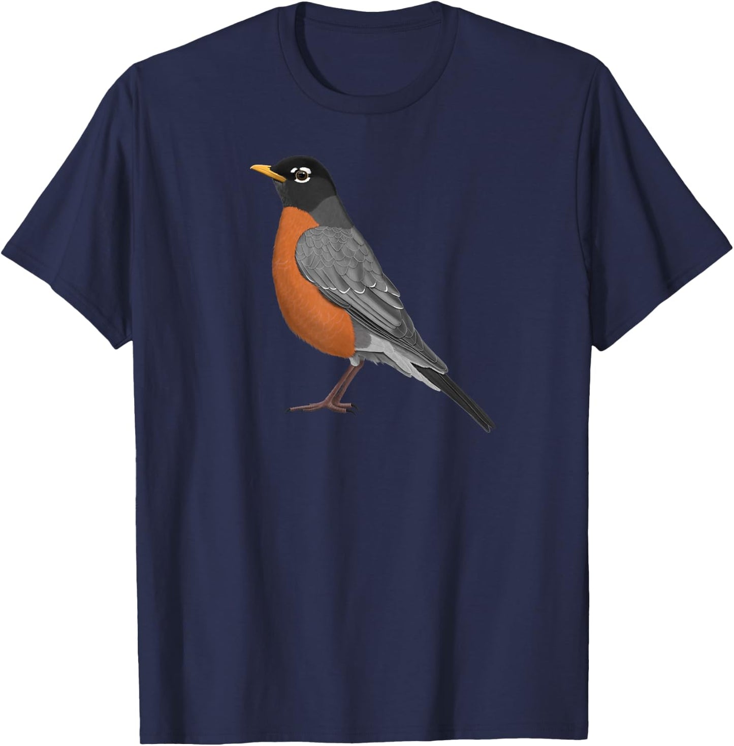 American Robin Bird Birder Birdlover Birdwatcher Animal T-Shirt - T-Shirt | Navy
