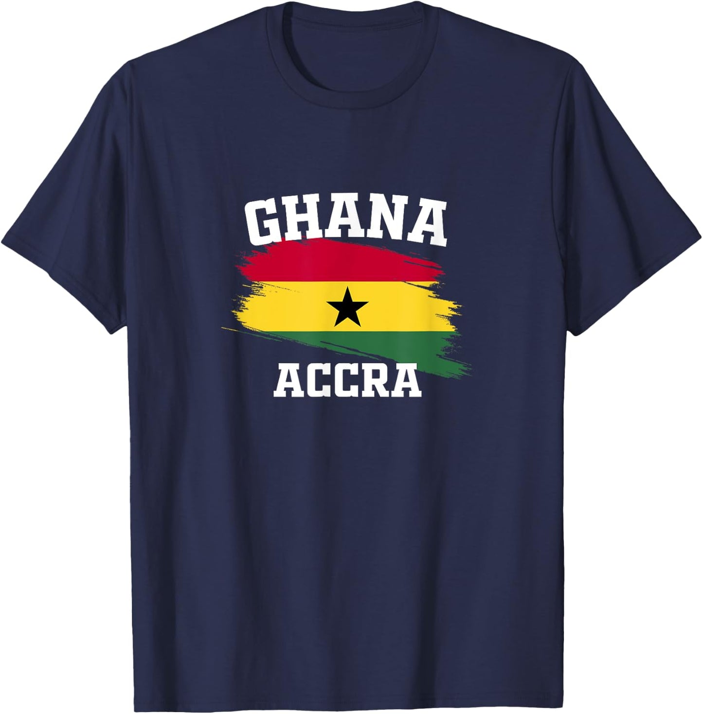 Ghana Flag Accra Vacation Africa Souvenirs Athletes Gifts T-Shirt - T-Shirt | Navy