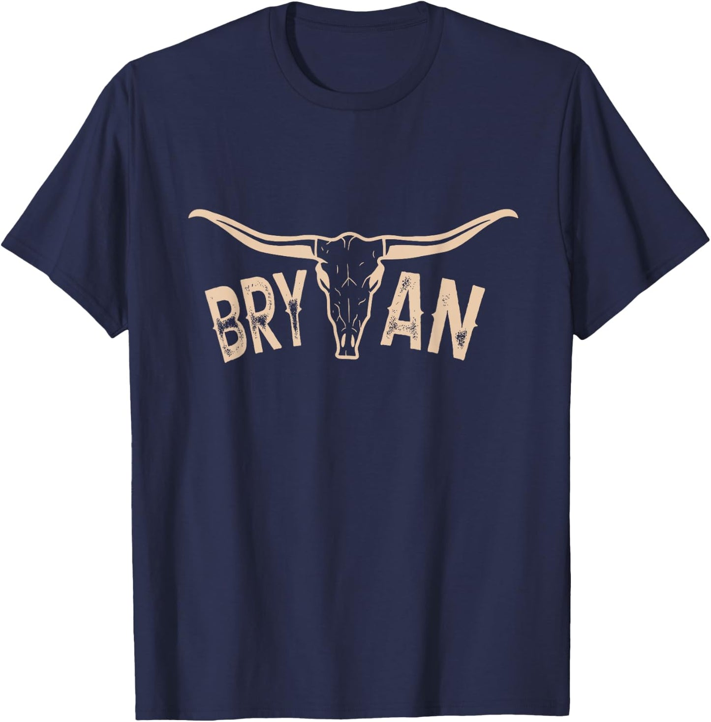 Classic Arts Bryan Last Name Personalized Outfits Western T-Shirt - T-Shirt | Navy