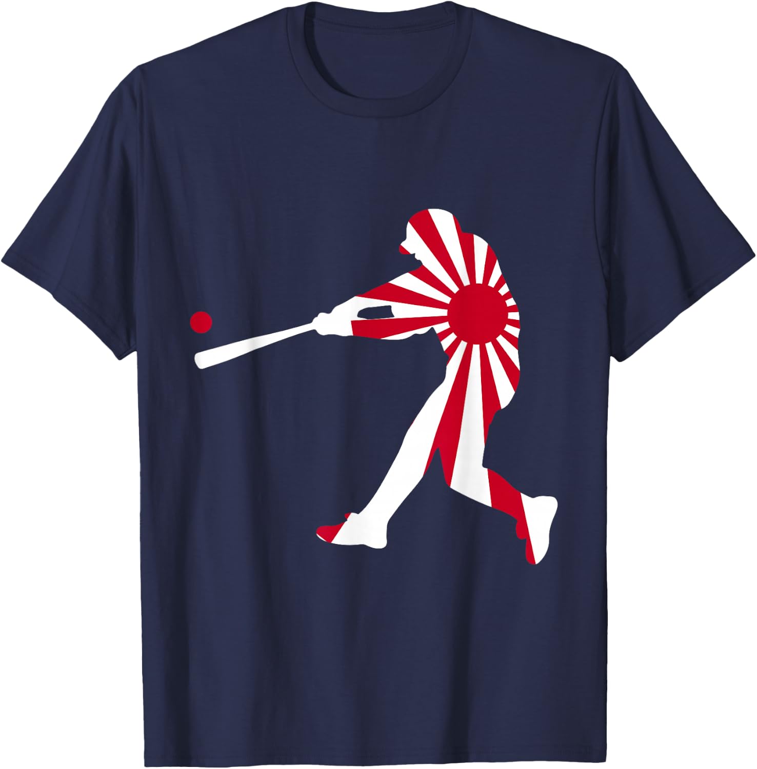 Japan Baseball JPN Batter Classic Batter Nippon Flag Jersey T-Shirt - T-Shirt | Navy