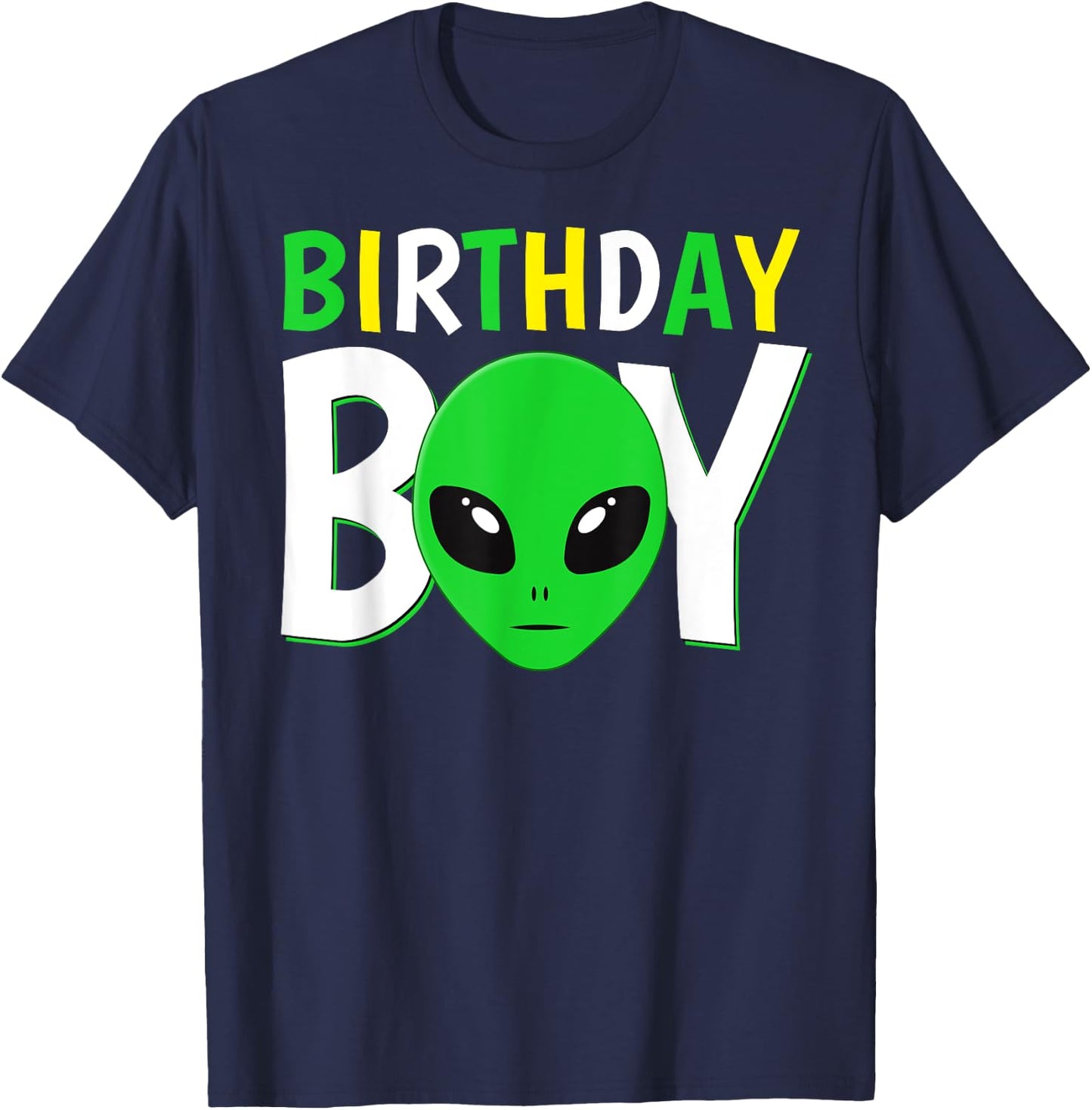 Cute Alien Birthday Boy T-Shirt - T-Shirt | Navy