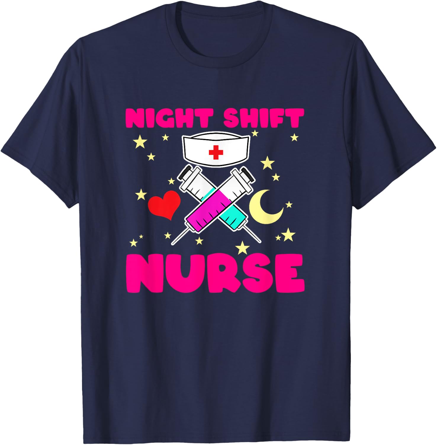 Nurse Hospital Helper Tool Lifesavers Nursing Night Shift T-Shirt - T-Shirt | Navy