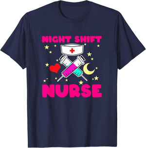 Nurse Hospital Helper Tool Lifesavers Nursing Night Shift T-Shirt - T-Shirt | Navy