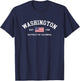 Washington DC July 4th US Flag Retro Throwback T-Shirt - T-Shirt | Navy