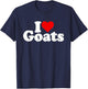 I Love Heart Goats T-Shirt - T-Shirt | Navy
