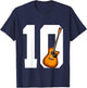 Young Guitarists and Music Lovers 10th Birthday Guitar T-Shirt - T-Shirt | Navy