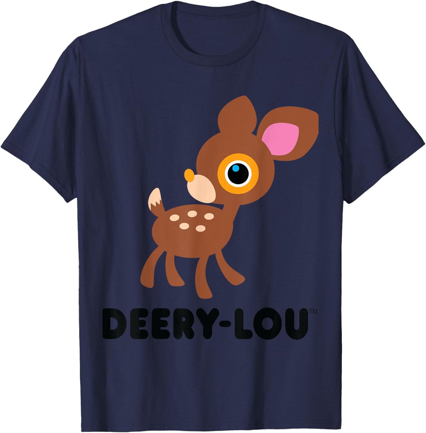 Deery-Lou Character Front and Back T-Shirt - T-Shirt | Navy