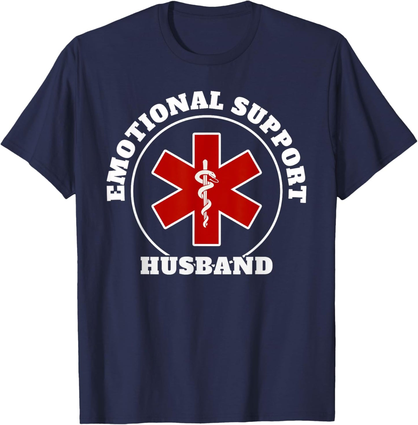 Heart Support Husband Funny Trusty Source of Love T-Shirt - T-Shirt | Navy