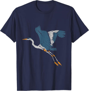 Great Blue Heron Taking Flight T-Shirt - T-Shirt | Navy