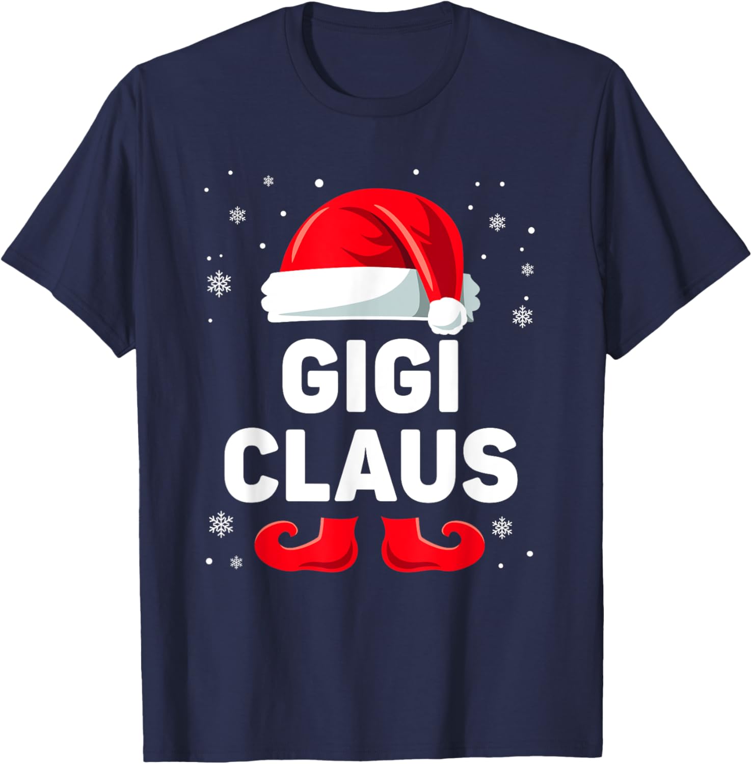Gigi Claus Christmas Matching Family Group Funny Xmas T-Shirt - T-Shirt | Navy
