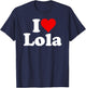 I Love Heart Lola T-Shirt - T-Shirt | Navy