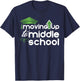 Moving Up to Middle School Cute Elementary School Graduation T-Shirt - T-Shirt | Navy
