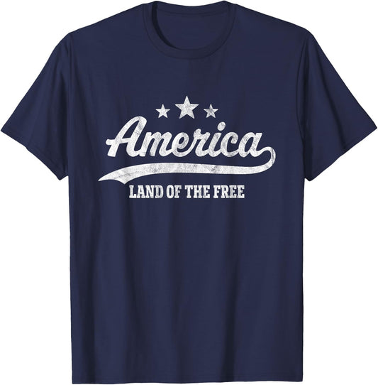 America Land of the Free T-Shirt - T-Shirt | Navy