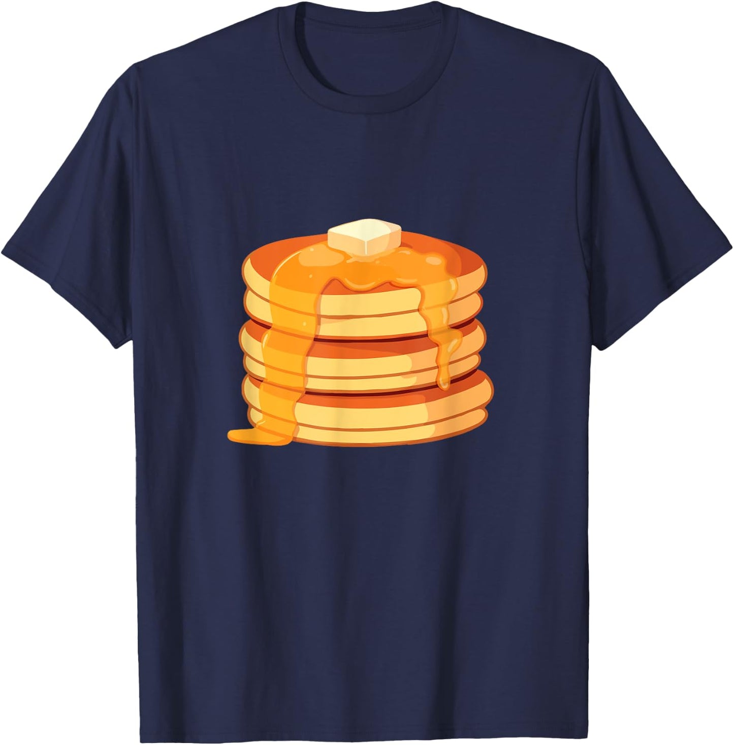 Stack Of Pancakes - Pancake Lover Flapjacks Breakfast T-Shirt - T-Shirt | Navy