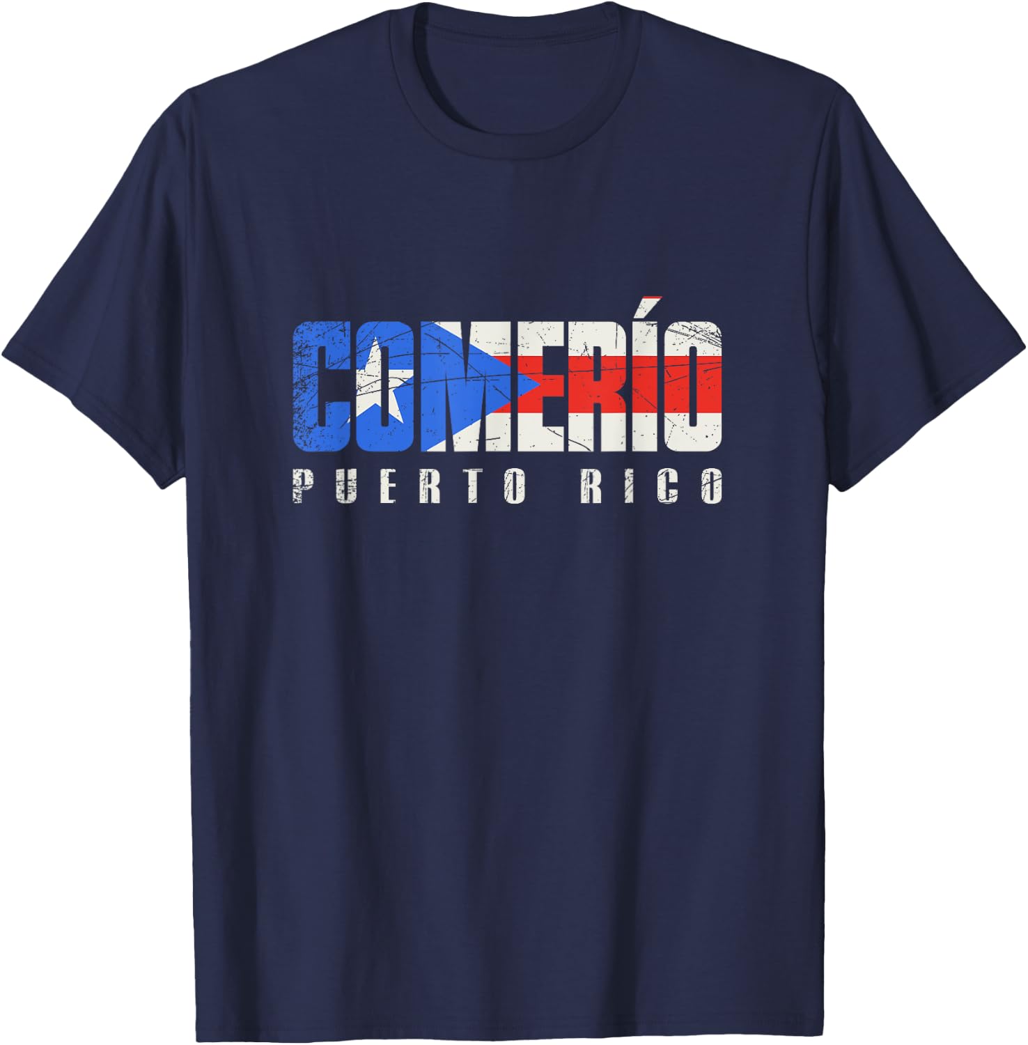Comerío Puerto Rico, Puerto Rican flag T-Shirt - T-Shirt | Navy