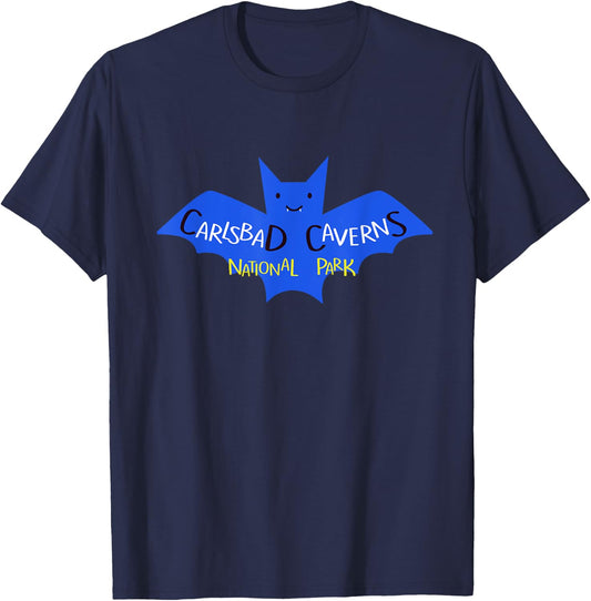 New Mexico Carlsbad Caverns Souvenir With A Cute Bat T-Shirt - T-Shirt | Navy