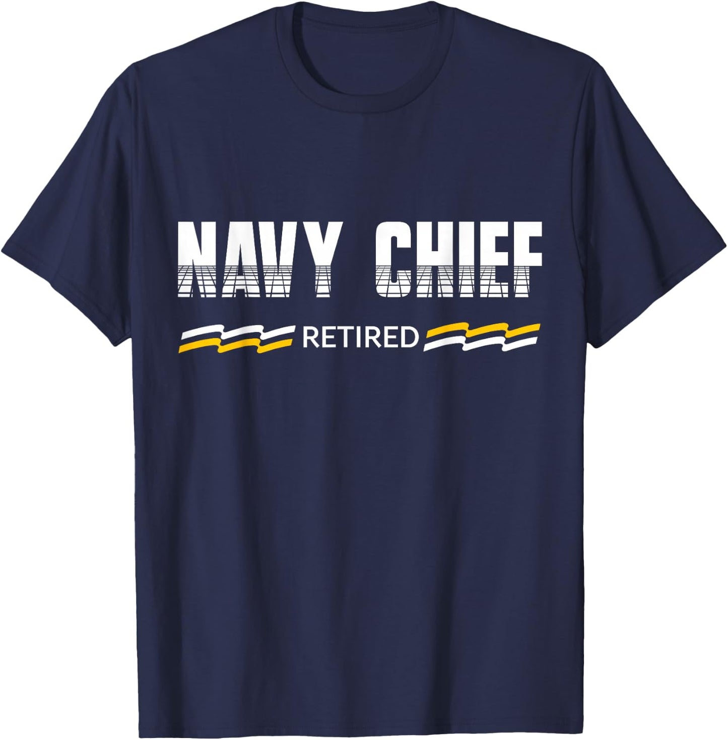 Navy Chief Retired - Lines T-Shirt - T-Shirt | Navy