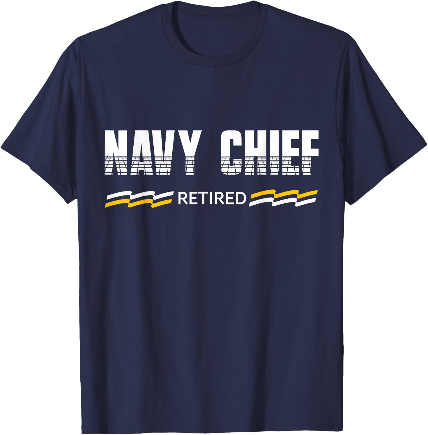 Navy Chief Retired - Lines T-Shirt - T-Shirt | Navy