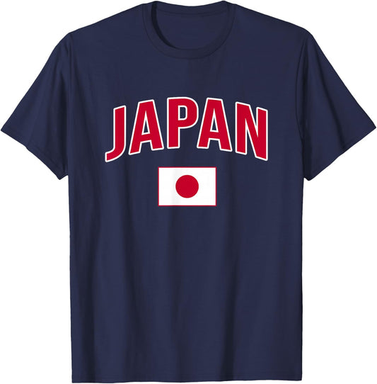Japan - Flag of Japan - Throwback Design - Classic T-Shirt - T-Shirt | Navy
