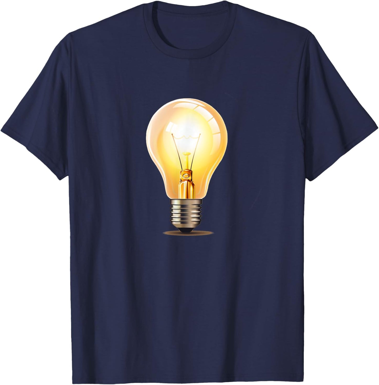 Funny brightly shining Light Bulb Costume T-Shirt - T-Shirt | Navy