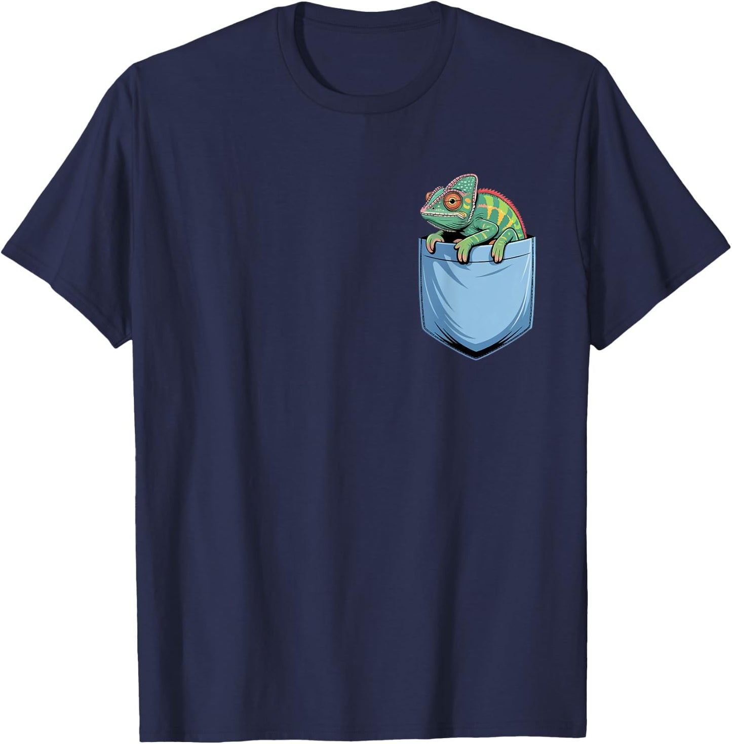 Cute Pocket Chameleon Lizard Lovers Herpetologist T-Shirt - T-Shirt | Navy