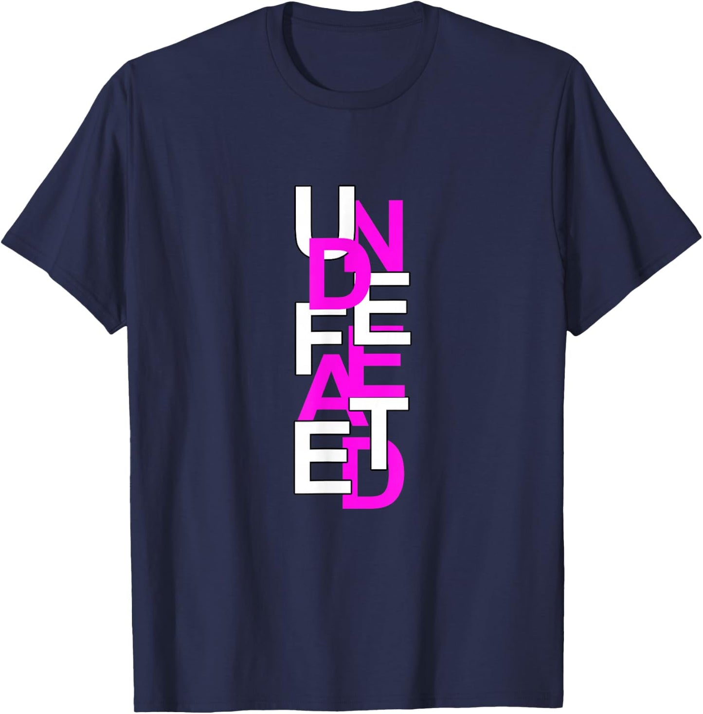 Pink Color Undefeated Pink Graphic T-Shirt - T-Shirt | Navy